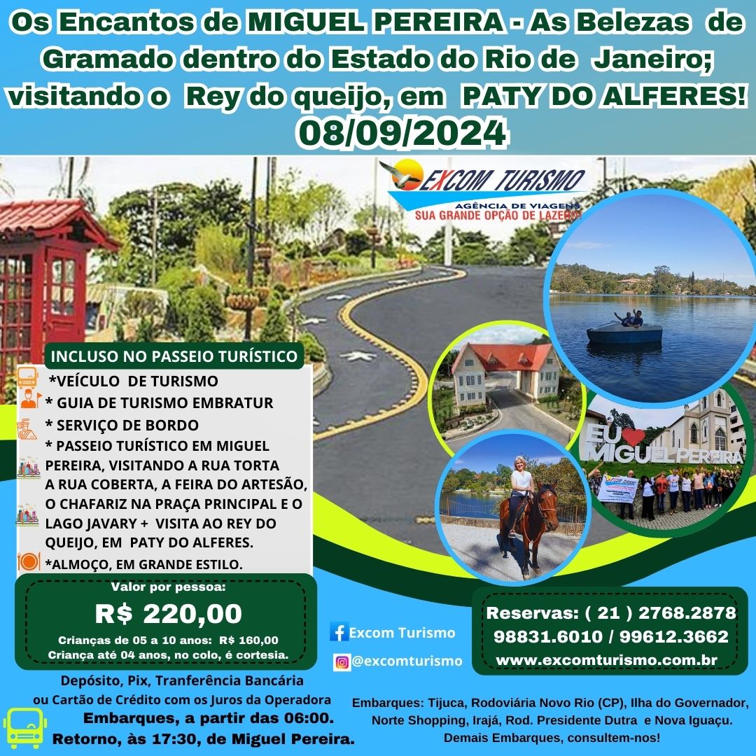 08/09/2024  - OS ENCANTOS DE  MIGUEL PEREIRA - AS BELEZAS DE GRAMADO DENTRO DO ESTADO DO RIO DE JANEIRO; VISITANDO PATY DO ALFERES!